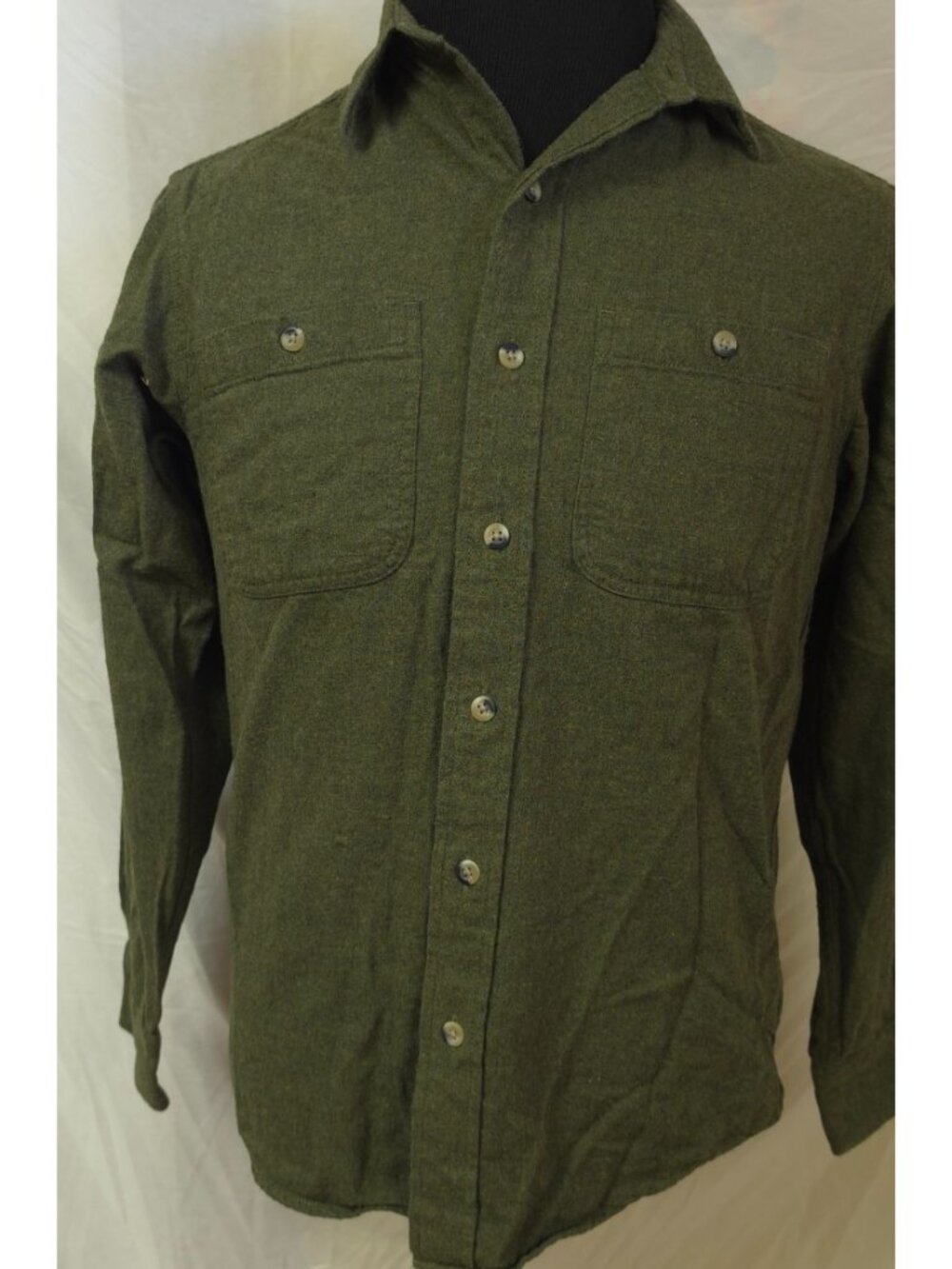 Red Head Mens Small Green Fleece Button Up Long Sleeve Soft Flannel Cotton Shirt